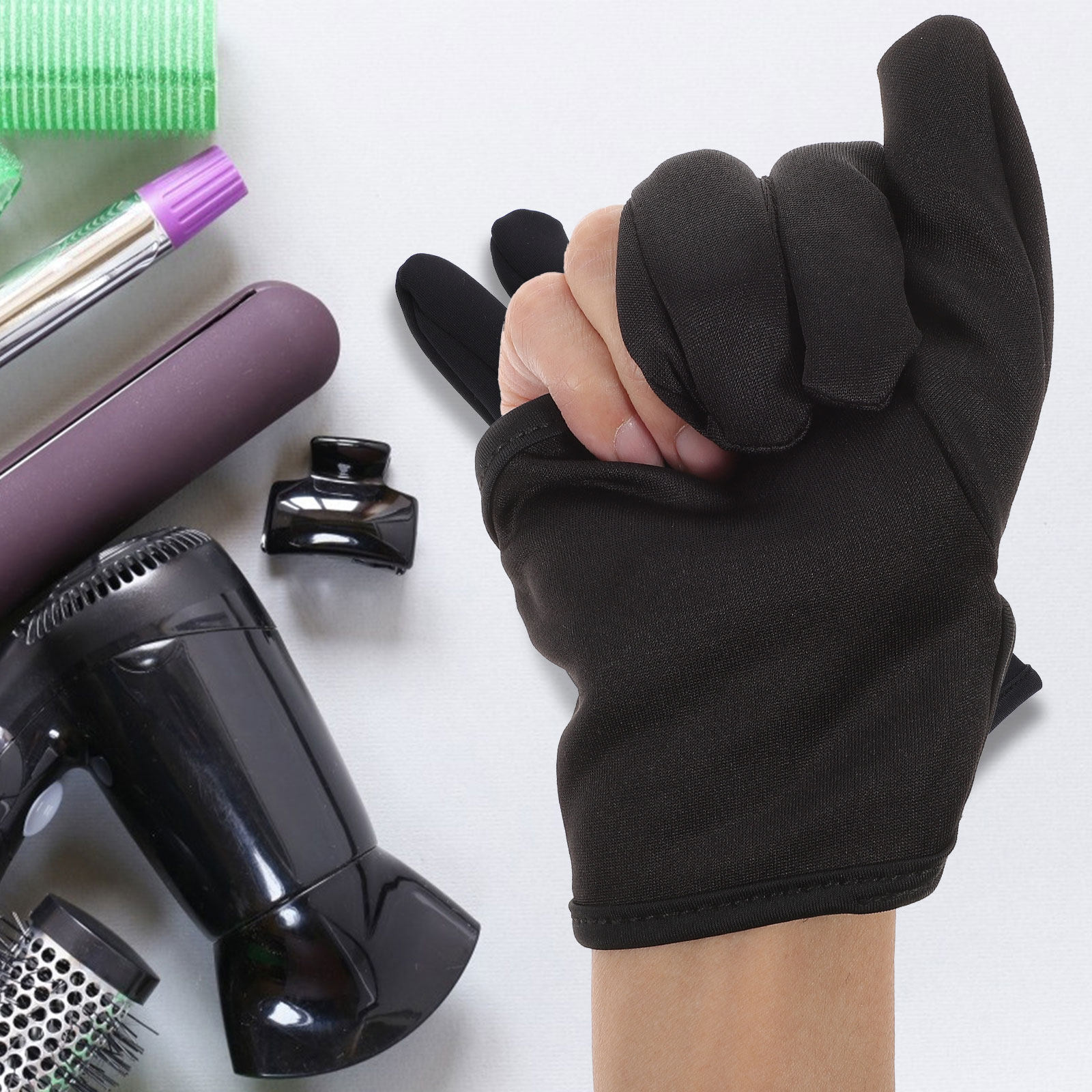 Heat Resistant Glove - Kappershandschoen 3 Vingers Zwart Hittebestendig Isolerend