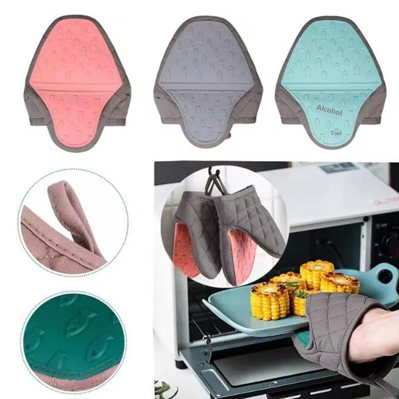 Heat Resistant Glove - Anti-verbrandings siliconen ovenhandschoen, schattig visvormig ontwerp,