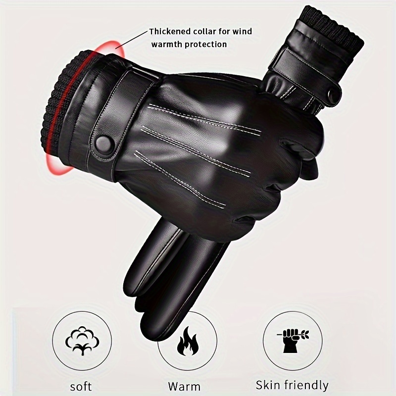 1 paar winterhandschoenen warm - Leather Driving Glove recensie en prijs
