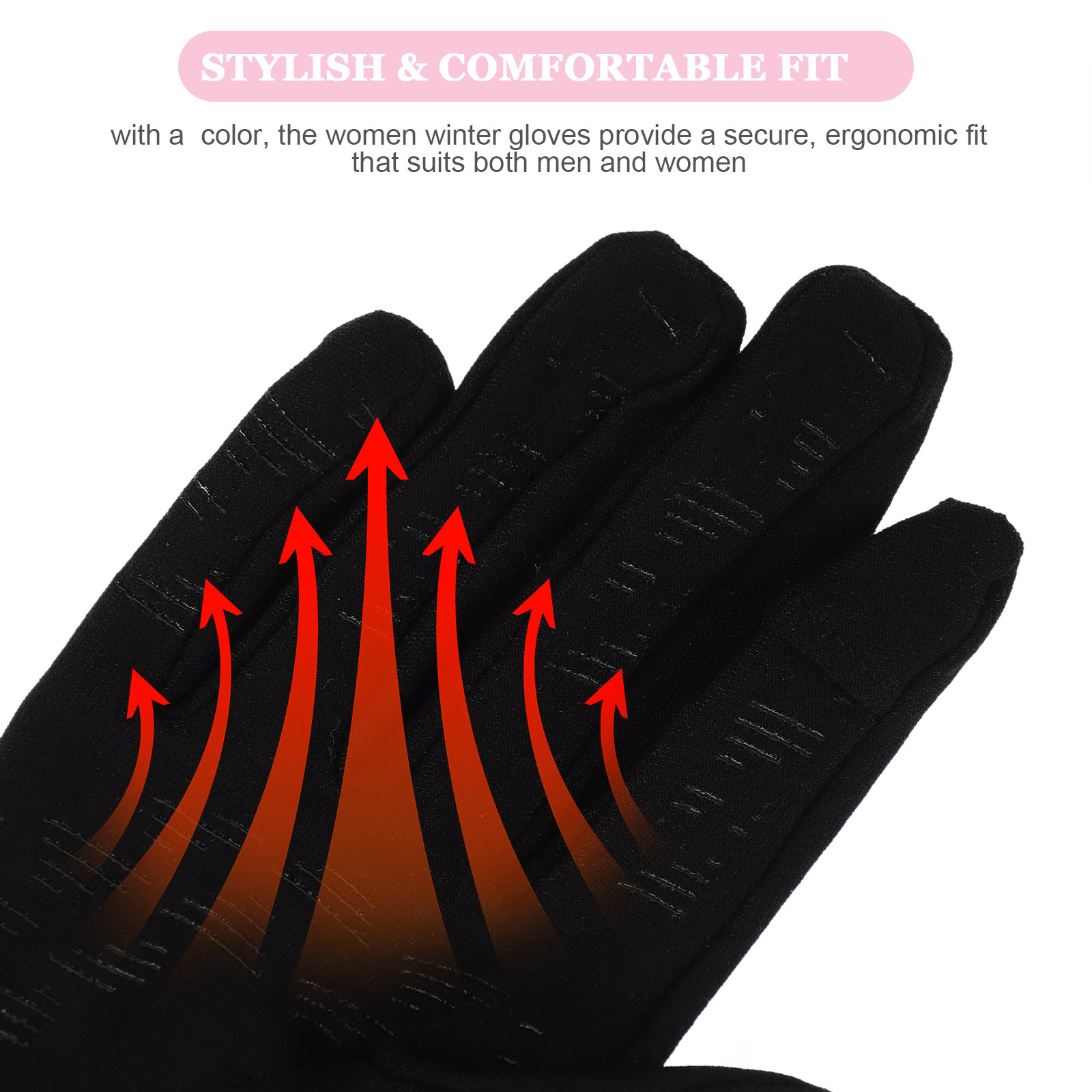 Zwarte L-fit dames skihandscho - Winter Glove Insulated recensie en prijs