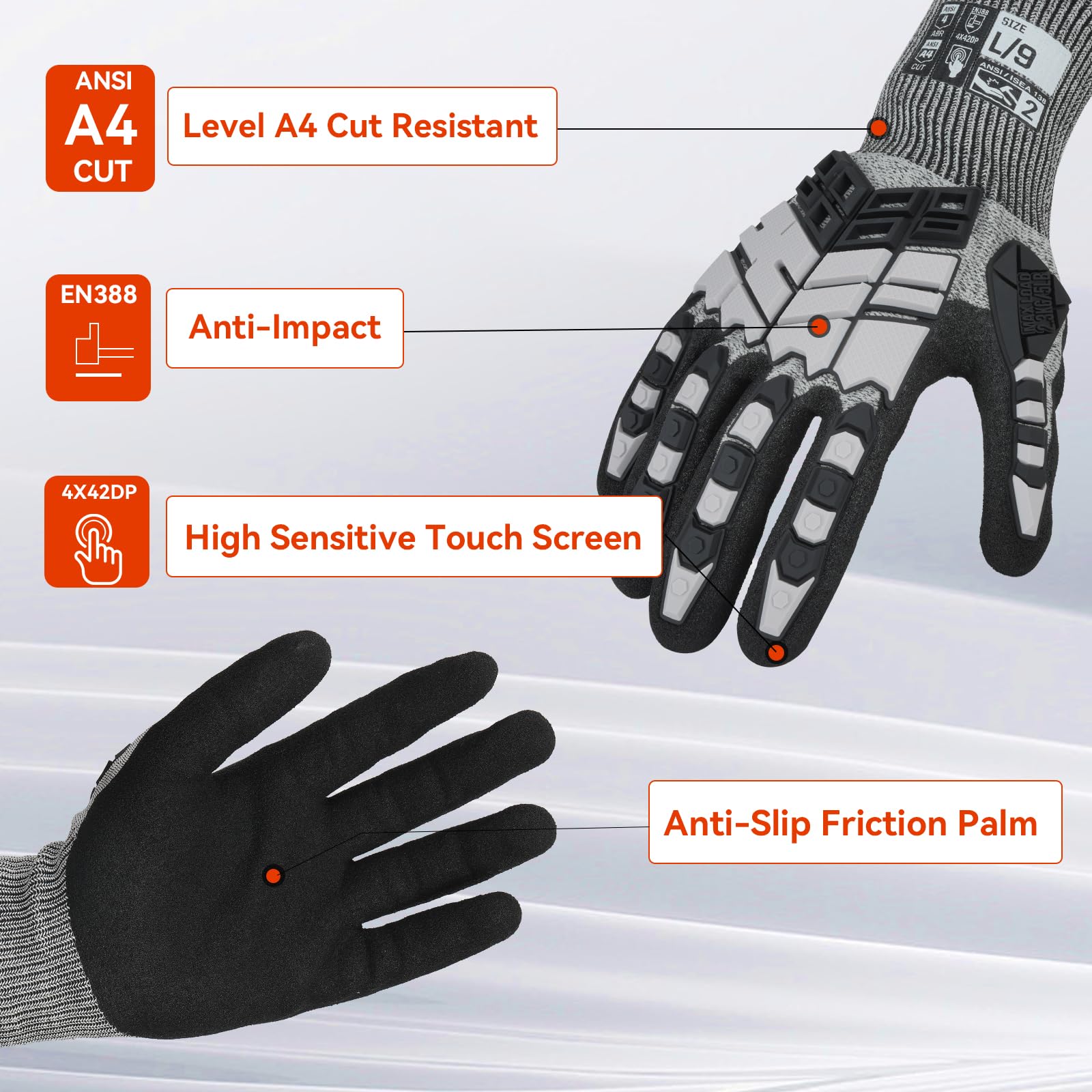 Anti-impact handschoenen met s - Work Glove Impact recensie en prijs