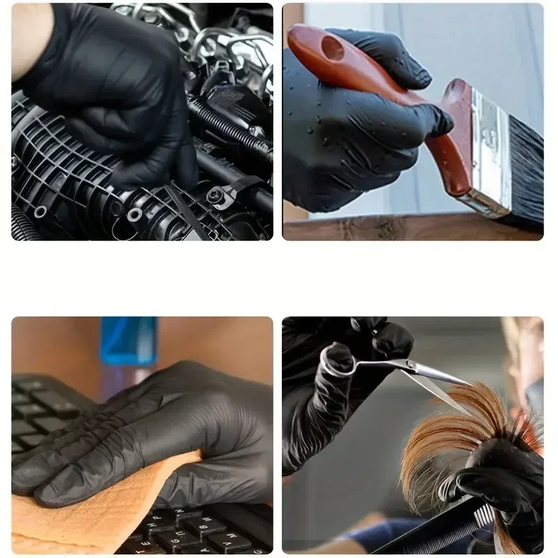 1/100 Stuks Wegwerp Zwarte Han - Latex Disposable Glove recensie en prijs